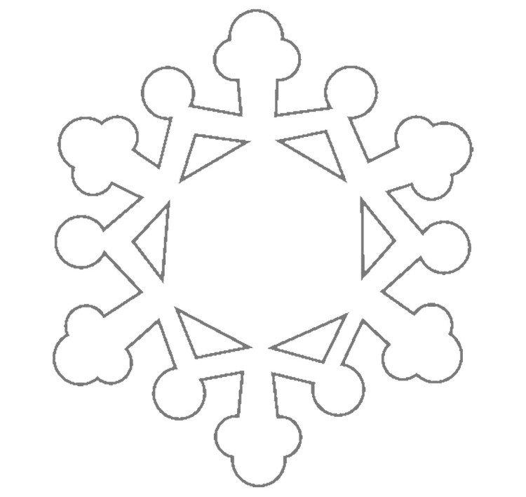 Трафареты снежинок на Новый год 2021 для рисования