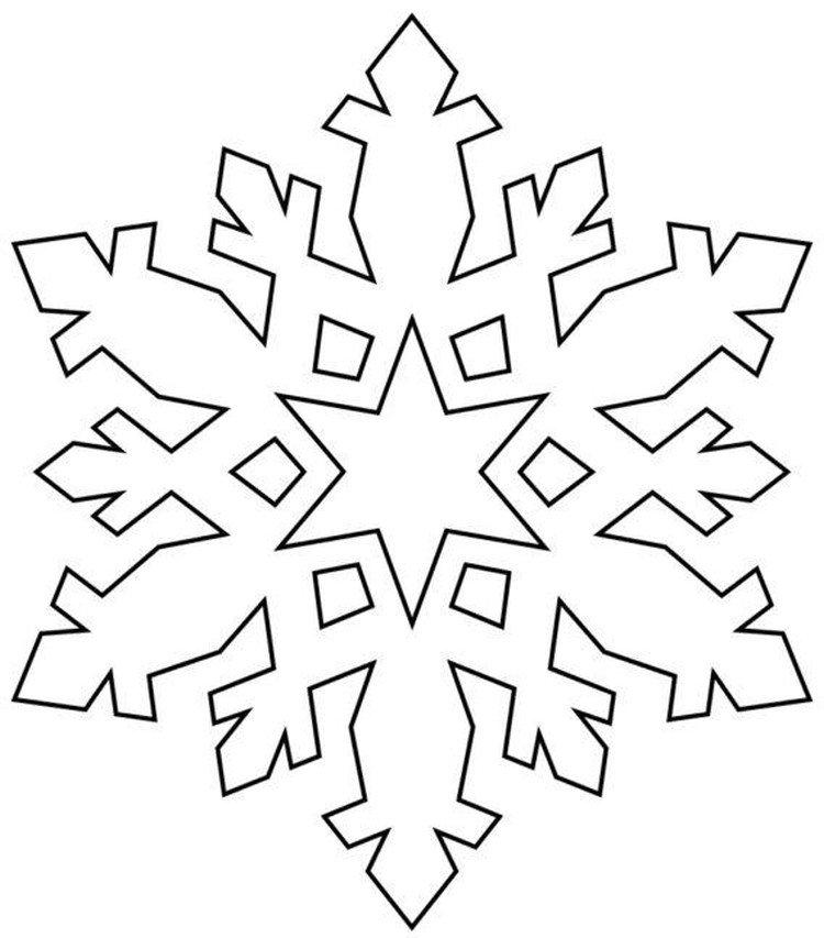 Трафареты снежинок на Новый год 2021 для рисования