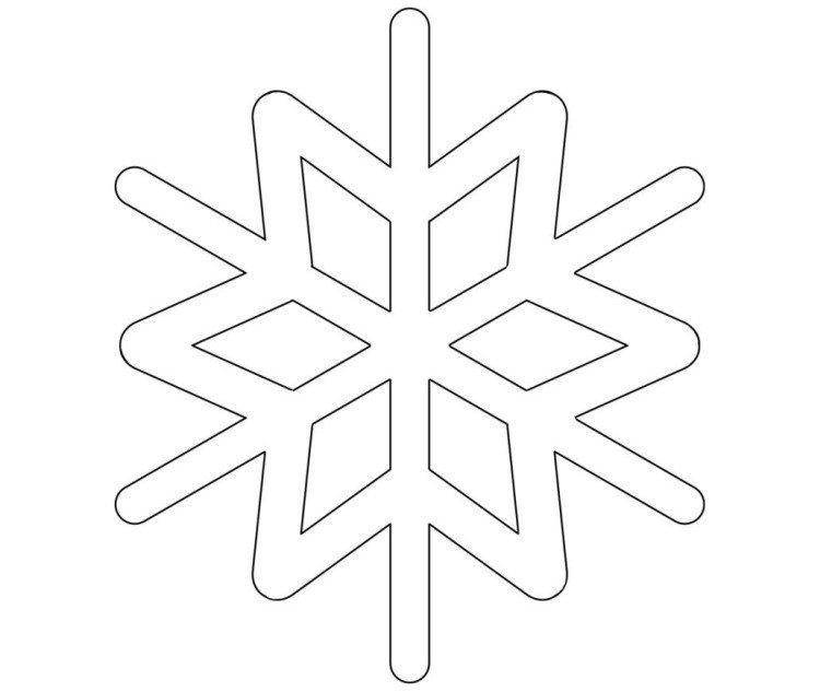 Трафареты снежинок на Новый год 2021 для рисования