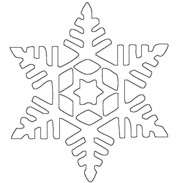 Трафареты снежинок на Новый год 2021 для рисования