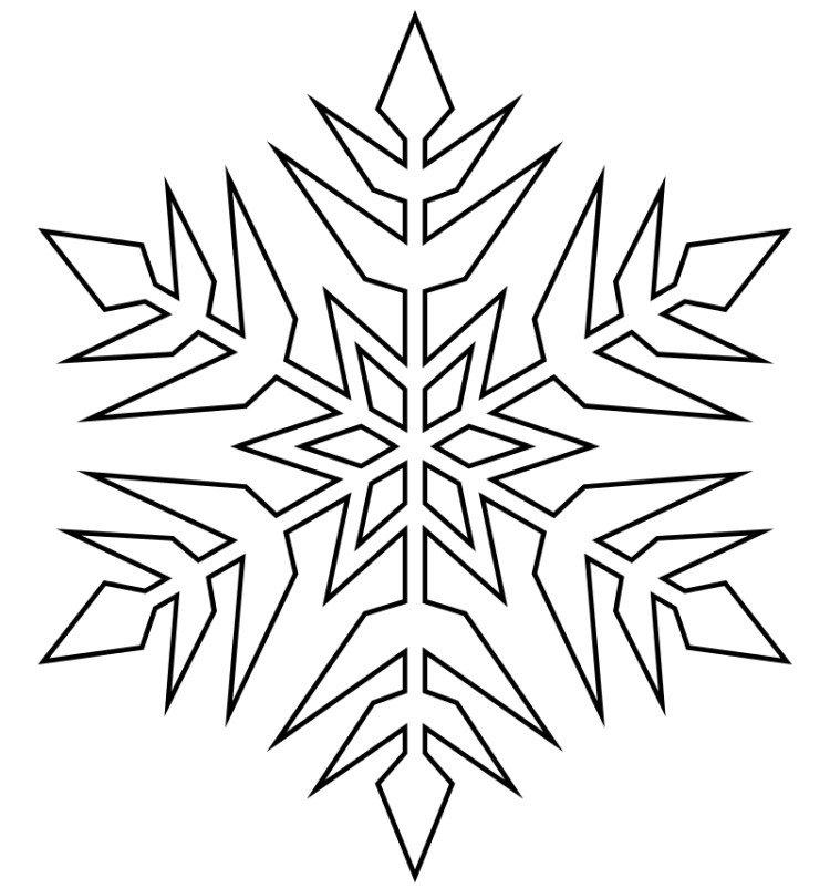 Трафареты снежинок на Новый год 2021 для рисования