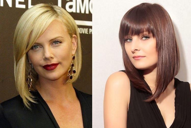 Асимметричное удлиненное каре с челкой