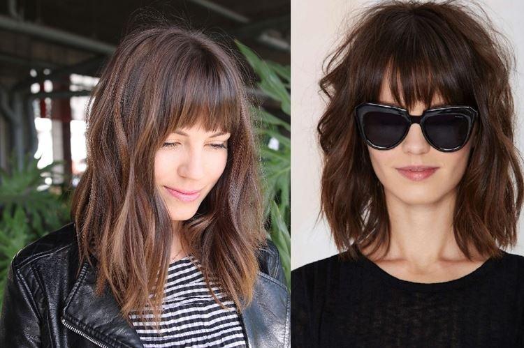 Градуированное удлиненное каре с челкой