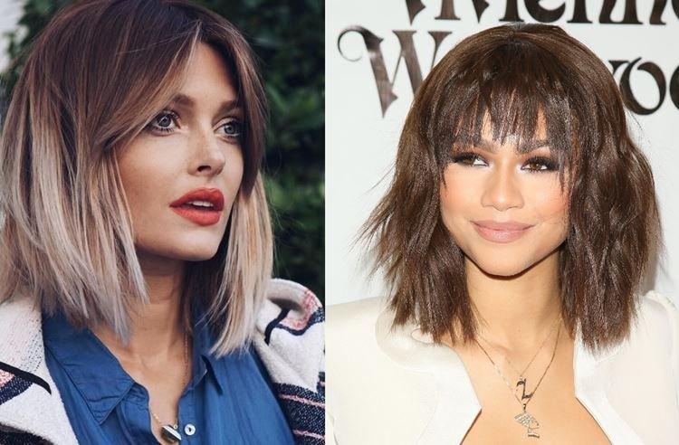 Рваное удлиненное каре с челкой