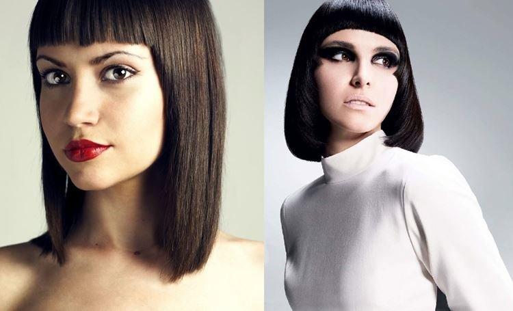 Удлиненное каре с короткой челкой