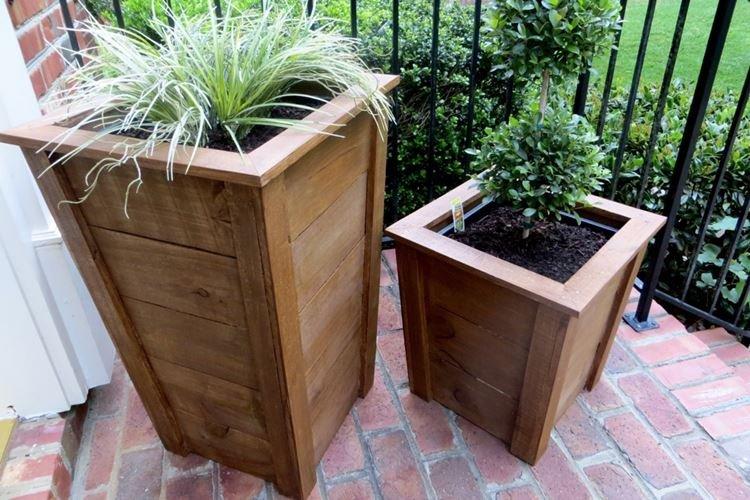 Деревянные вазоны - Уличные вазоны для цветов