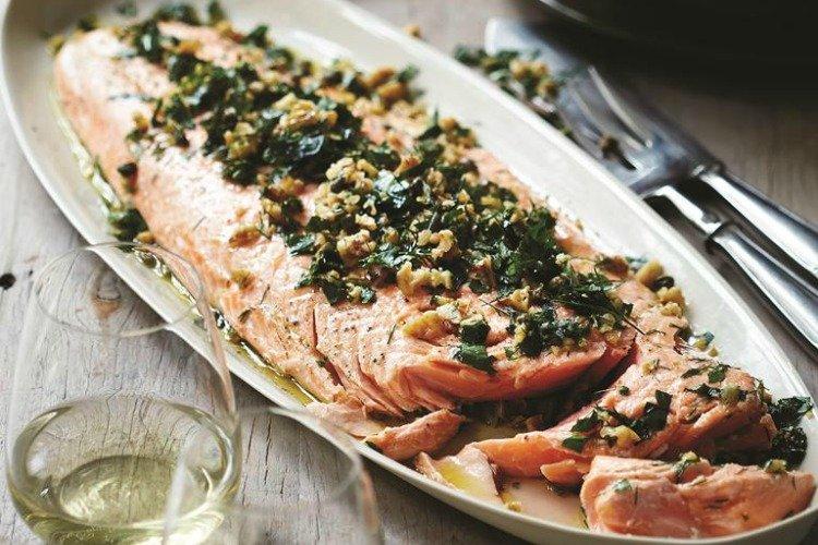 Запеченная семга с орехами - Ужин за 15 минут рецепты