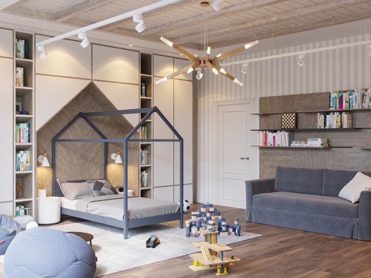 «В центре внимания»: Детская комната для мальчика - дизайн интерьера