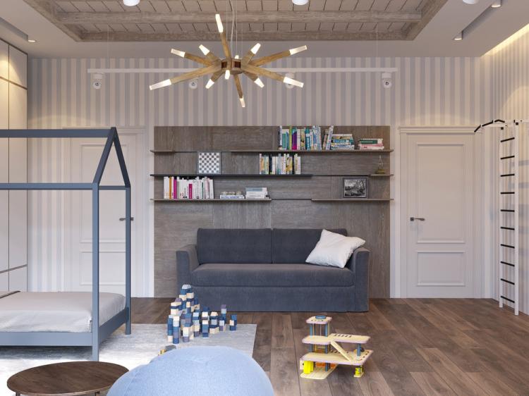 «В центре внимания»: Детская комната для мальчика - дизайн интерьера