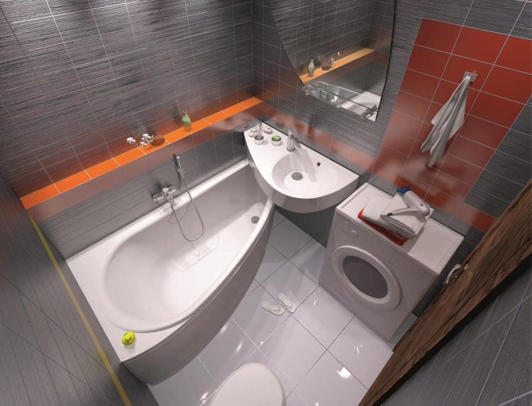 Дизайн интерьера ванной комнаты в хрущевке - фото