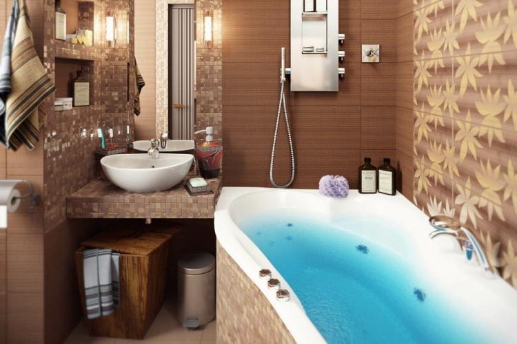 Дизайн интерьера ванной комнаты в хрущевке - фото