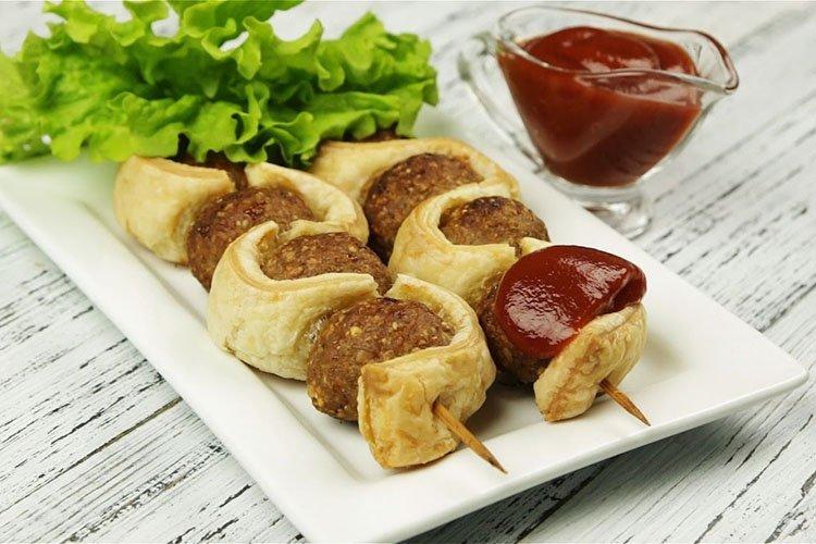 Закуска Шашлык - Выпечка из слоеного теста рецепты