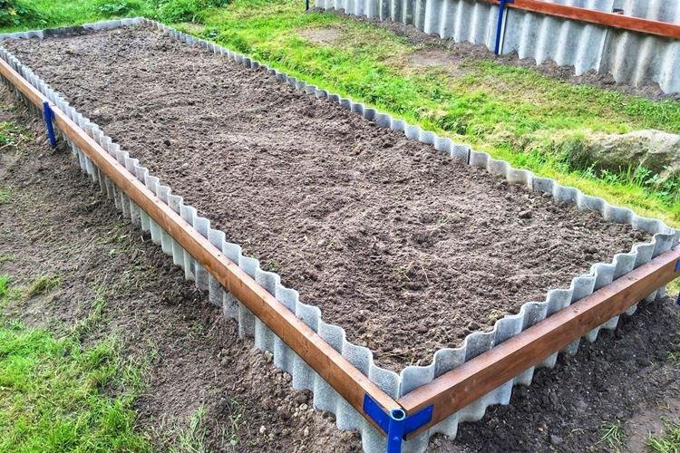 Высокие грядки своими руками из шифера