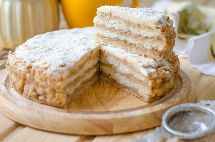 Яблочный пирог постный в духовке - рецепты