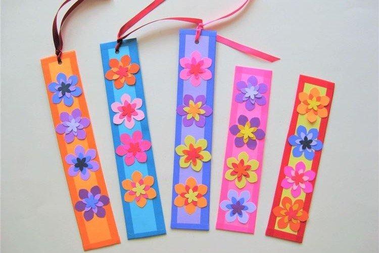 Закладка с объемными цветами из бумаги - Закладки из бумаги своими руками для книг