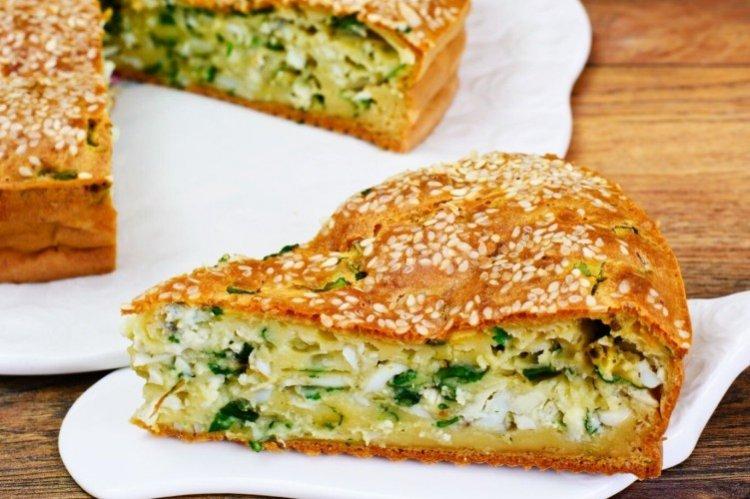 Капустно-творожный заливной пирог - рецепты