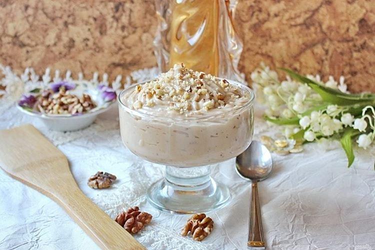 Заварной крем с орехами для торта - рецепты