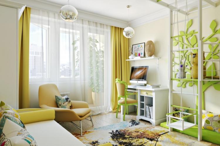 Отделка и материалы - Как зонировать комнату для родителей и ребенка