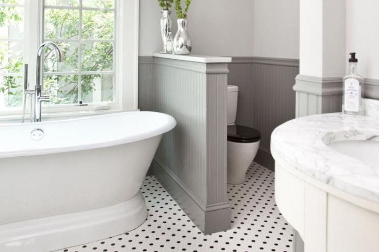 Зонирование ванной комнаты и туалета