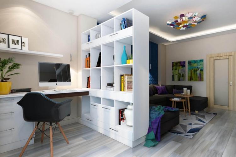 Зонирование комнат в квартире - фото