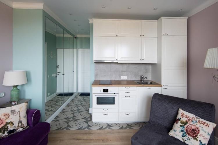 Зонирование кухни и гостиной - дизайн интерьера фото