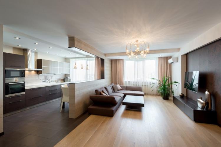 Зонирование однокомнатной квартиры - фото, идеи и способы