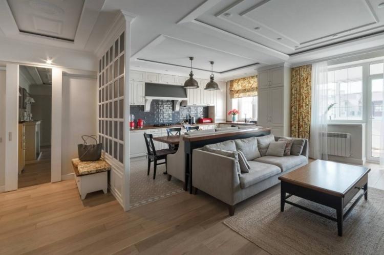 Зонирование однокомнатной квартиры - фото, идеи и способы