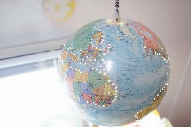Плафон-глобус своими руками